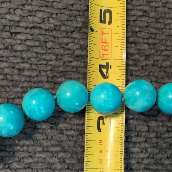 Turquoise Stone ball necklace - Picture 4 of 4